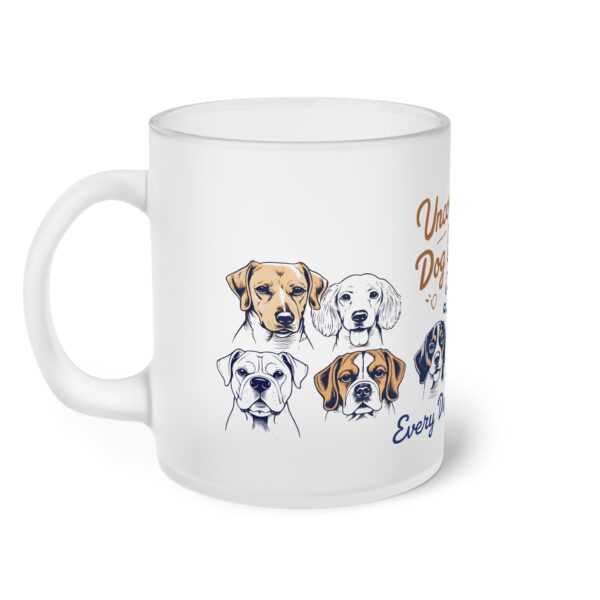 Unconditional Dog Love Frosted Glass Mug