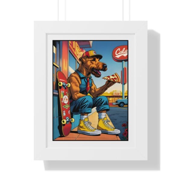 Airedale and Pizza Poster