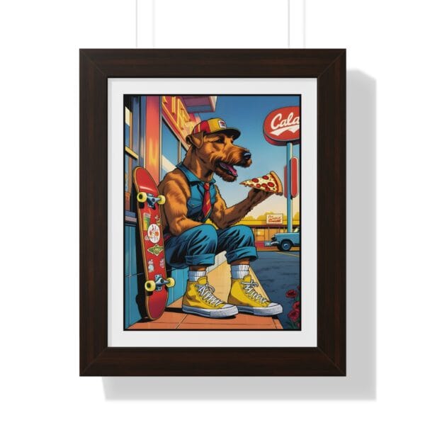 Airedale and Pizza Poster