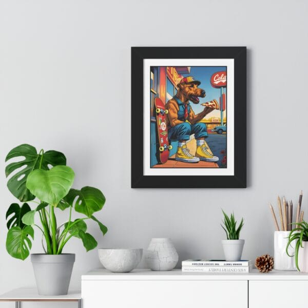 Airedale and Pizza Poster