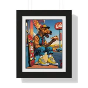 Airedale and Pizza Poster