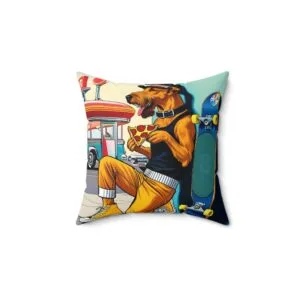 Airedale Terrier & Pizza Pillow