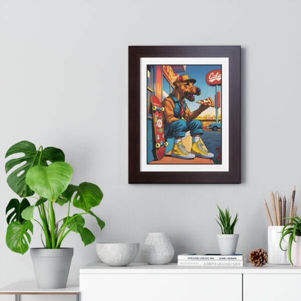 Airedale and Pizza Poster